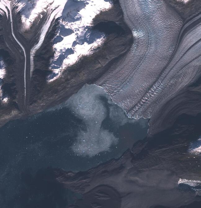 Aerial view of Columbia Glacier