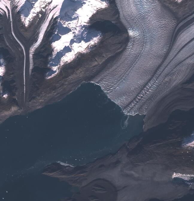 Aerial view of Columbia Glacier