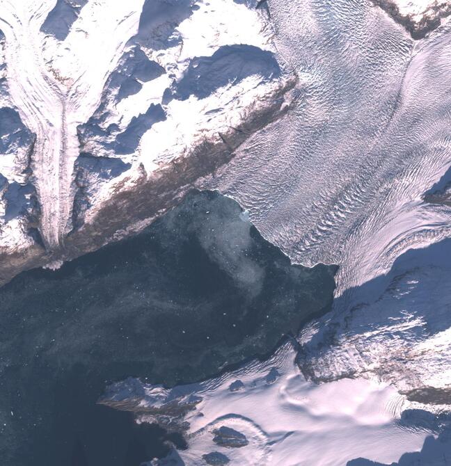 Aerial view of Columbia Glacier