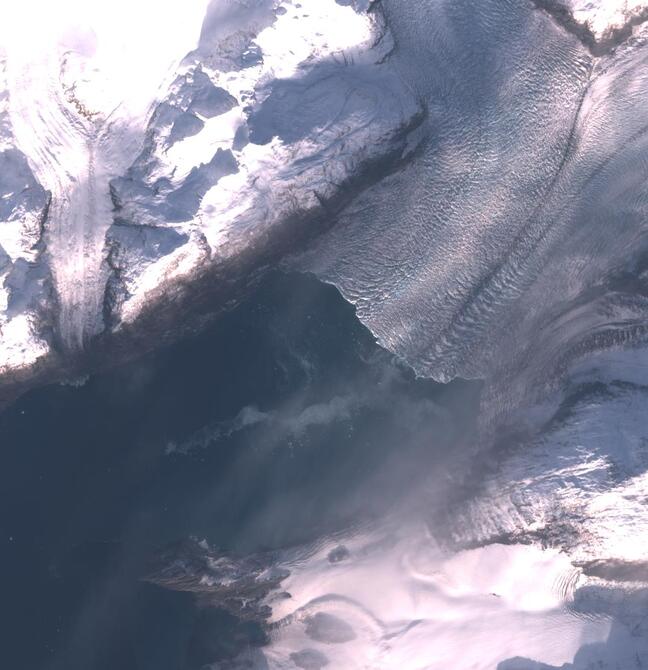 Aerial view of Columbia Glacier