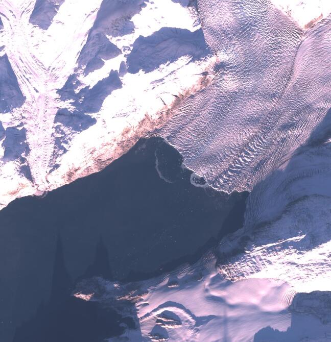 Aerial view of Columbia Glacier