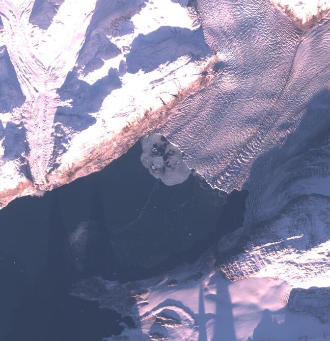Aerial view of Columbia Glacier