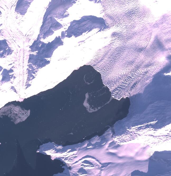 Aerial view of Columbia Glacier