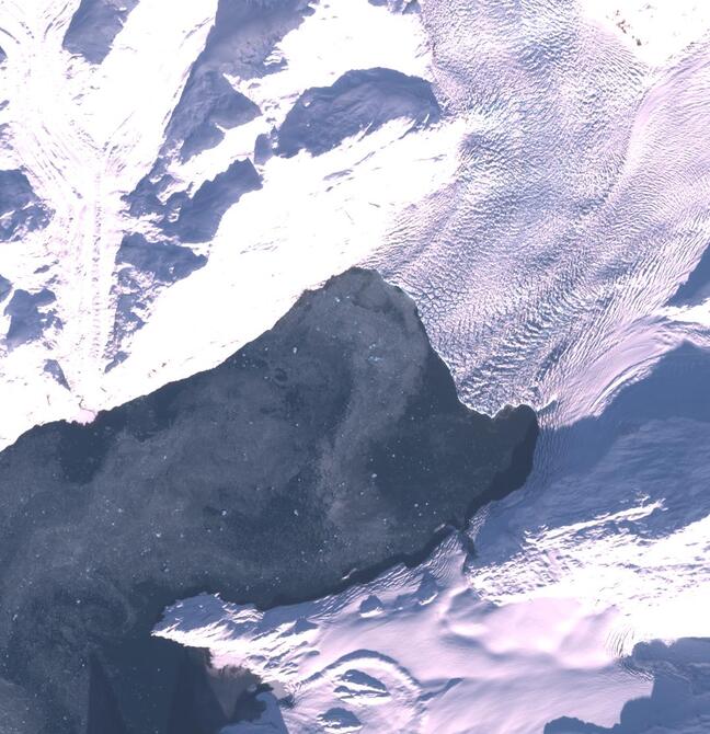 Aerial view of Columbia Glacier