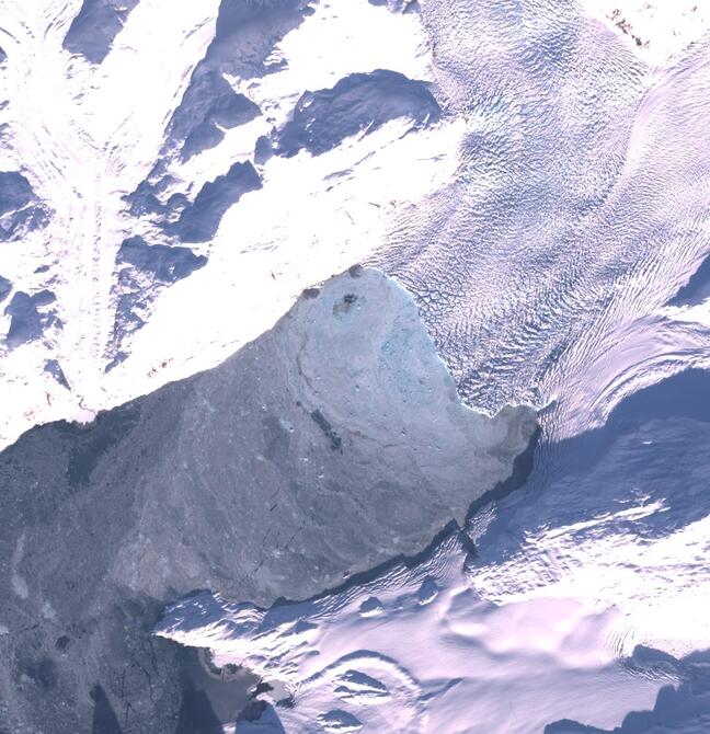 Aerial view of Columbia Glacier