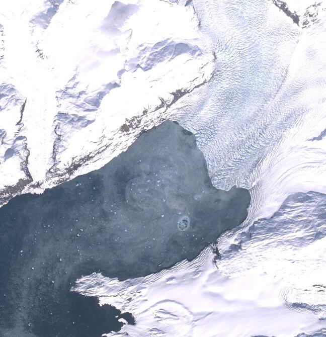 Aerial view of Columbia Glacier