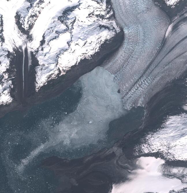 Aerial view of Columbia Glacier