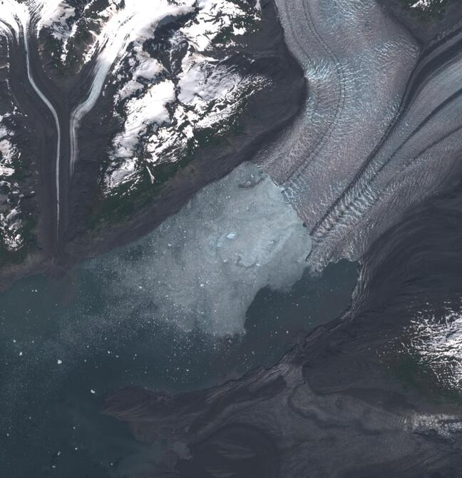 Aerial view of Columbia Glacier