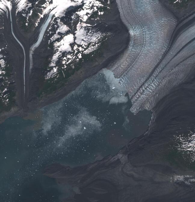 Aerial view of Columbia Glacier
