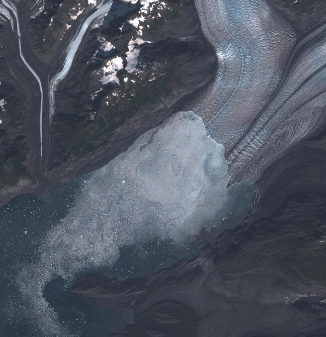 Aerial view of Columbia Glacier