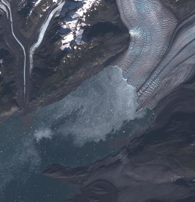 Aerial view of Columbia Glacier