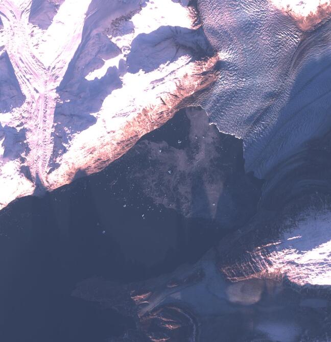 Aerial view of Columbia Glacier