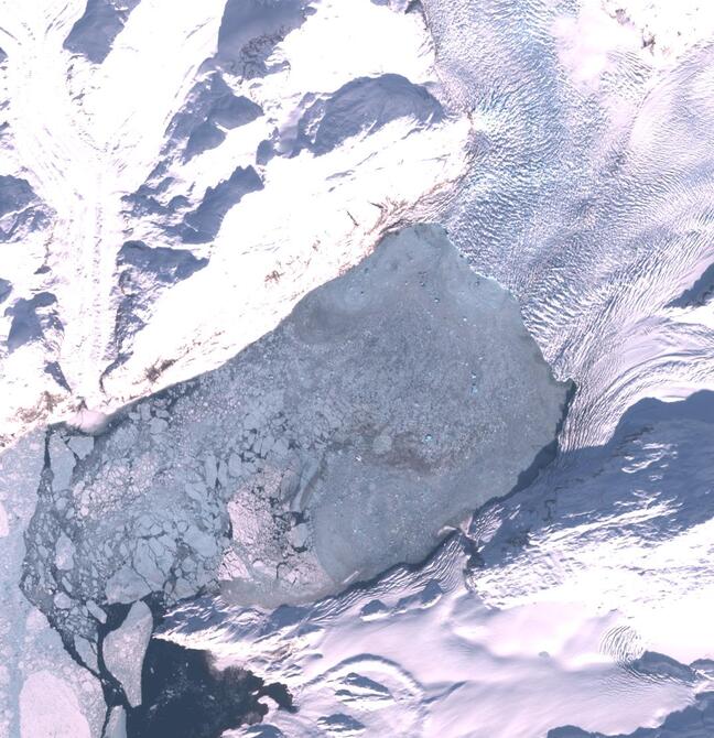 Aerial view of Columbia Glacier