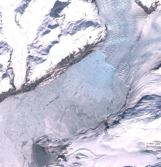 Aerial view of Columbia Glacier