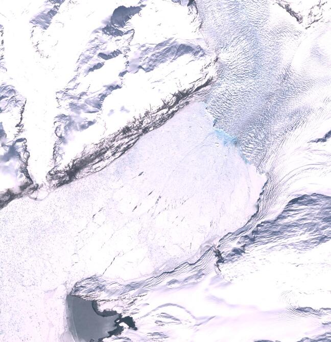 Aerial view of Columbia Glacier
