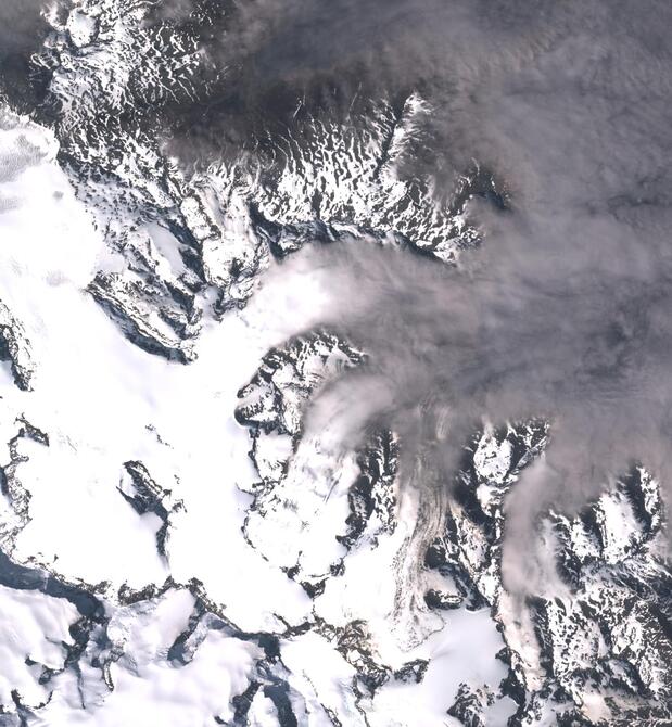 Aerial view of Cook Glacier