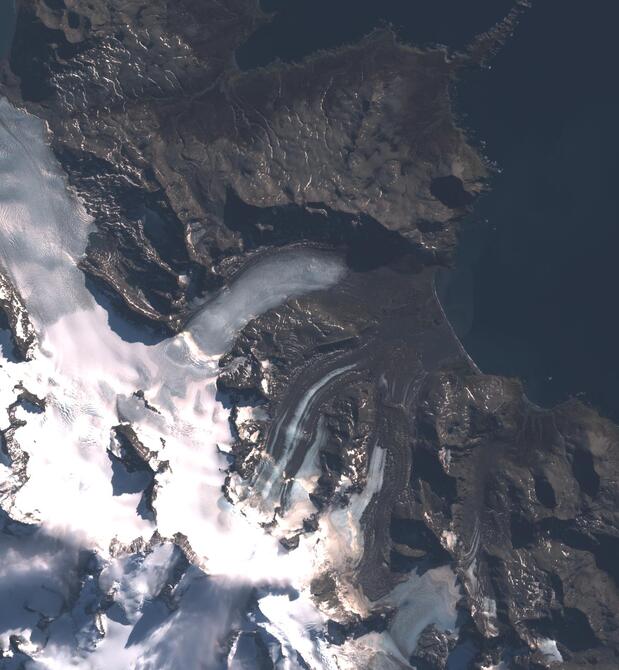 Aerial view of Cook Glacier