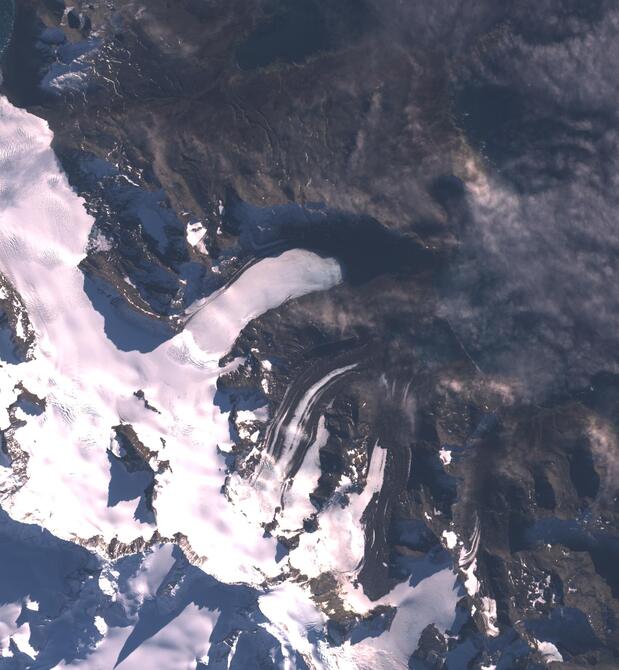 Aerial view of Cook Glacier