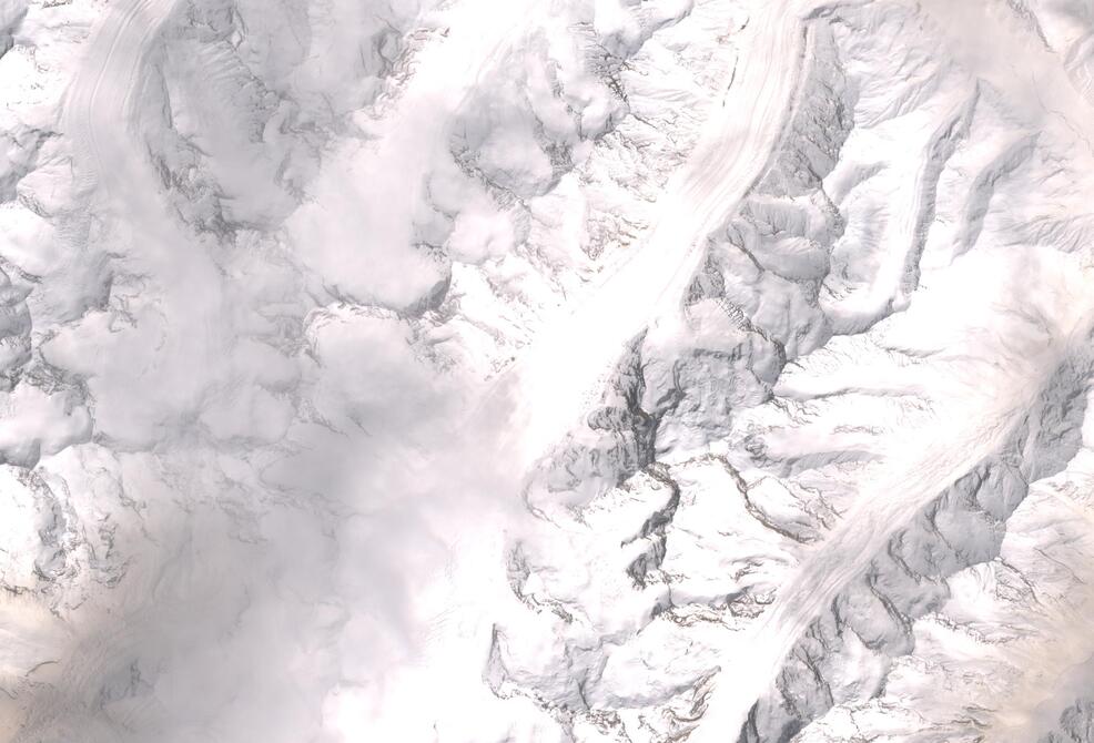 Aerial view of Drang-Drung Glacier