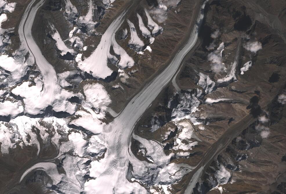 Aerial view of Drang-Drung Glacier