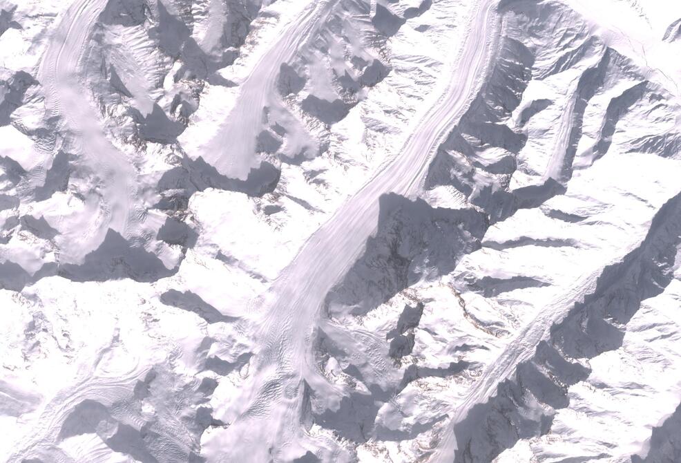 Aerial view of Drang-Drung Glacier