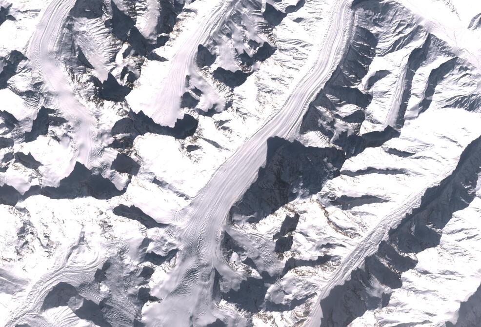 Aerial view of Drang-Drung Glacier