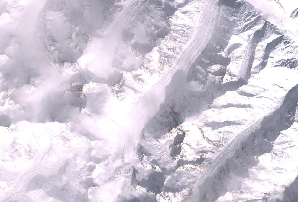 Aerial view of Drang-Drung Glacier