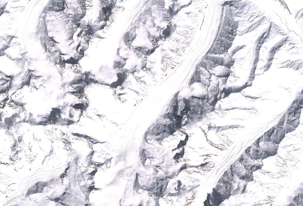 Aerial view of Drang-Drung Glacier