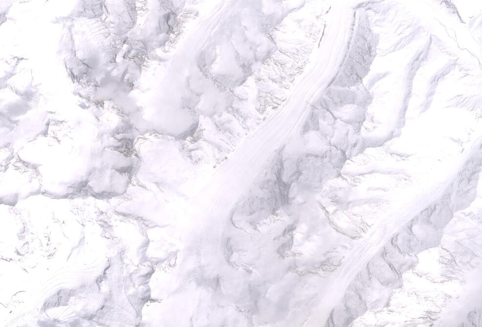 Aerial view of Drang-Drung Glacier