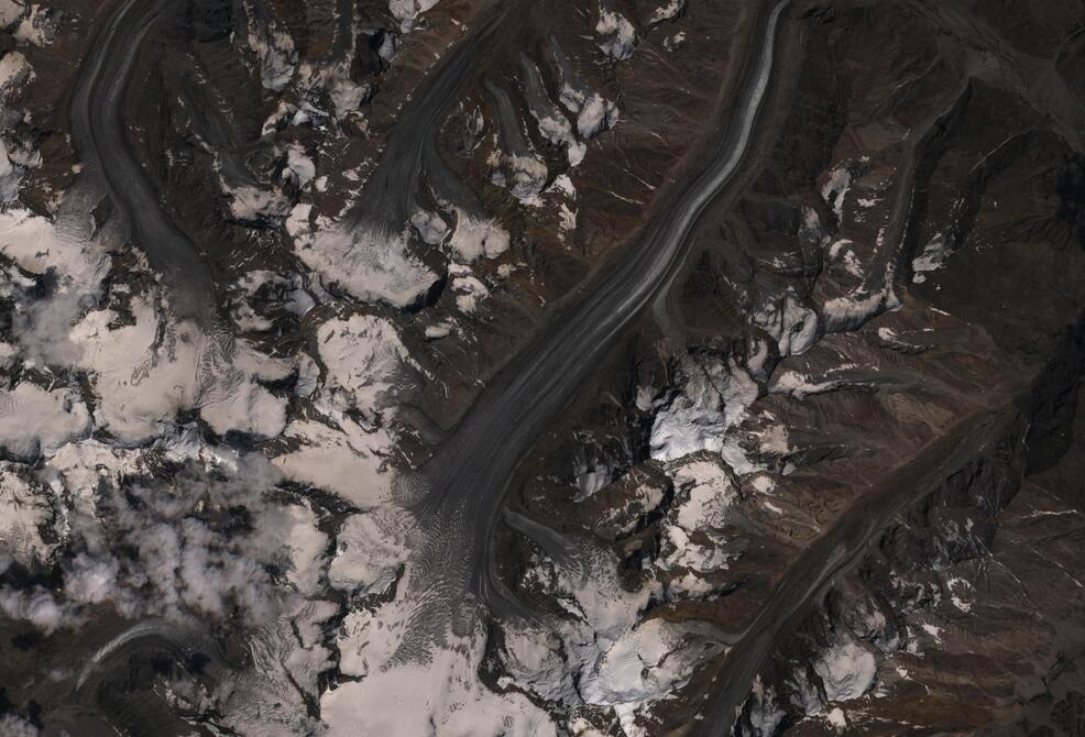 Aerial view of Drang-Drung Glacier