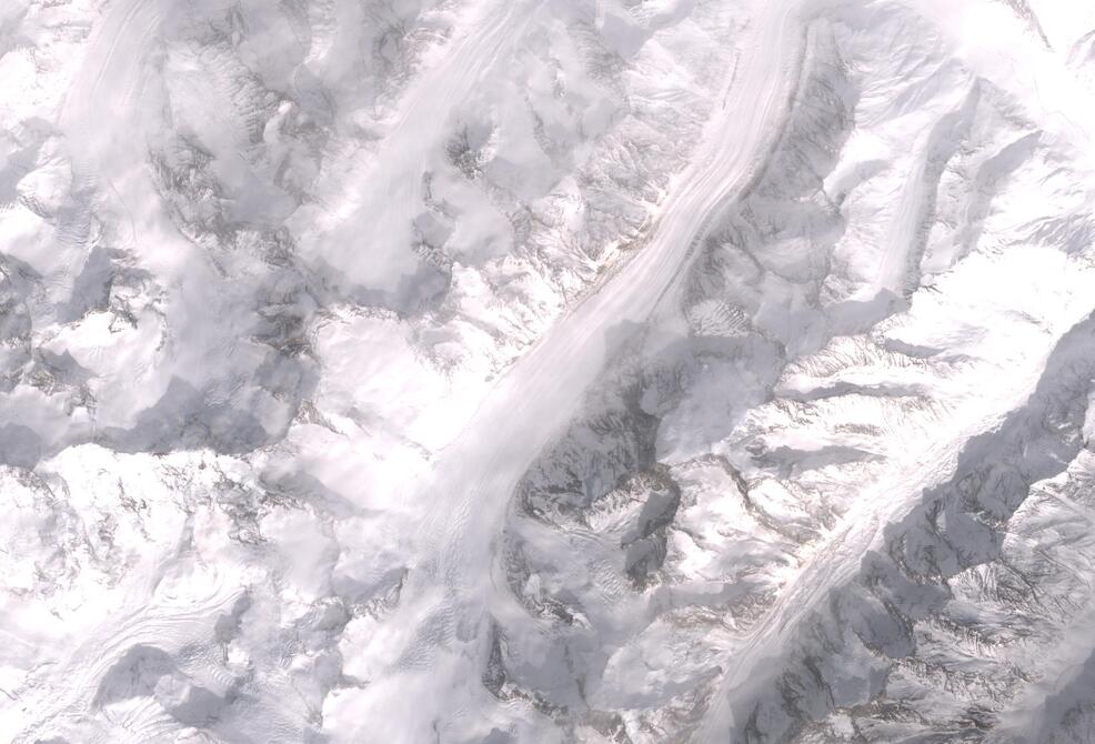 Aerial view of Drang-Drung Glacier