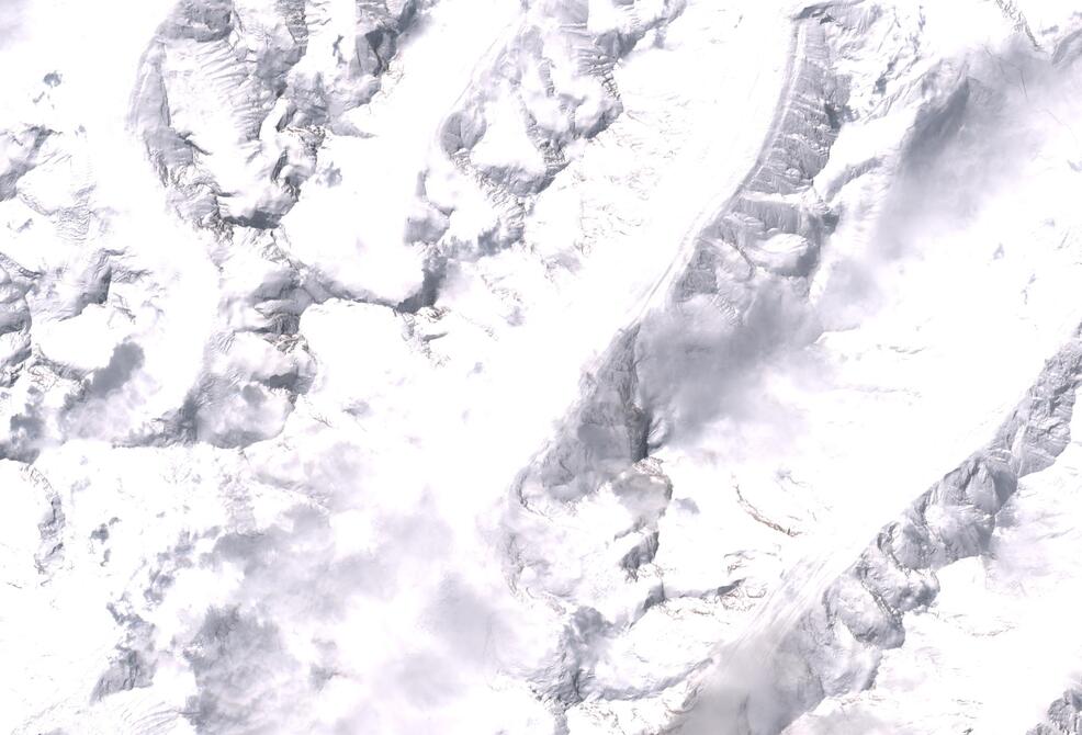 Aerial view of Drang-Drung Glacier