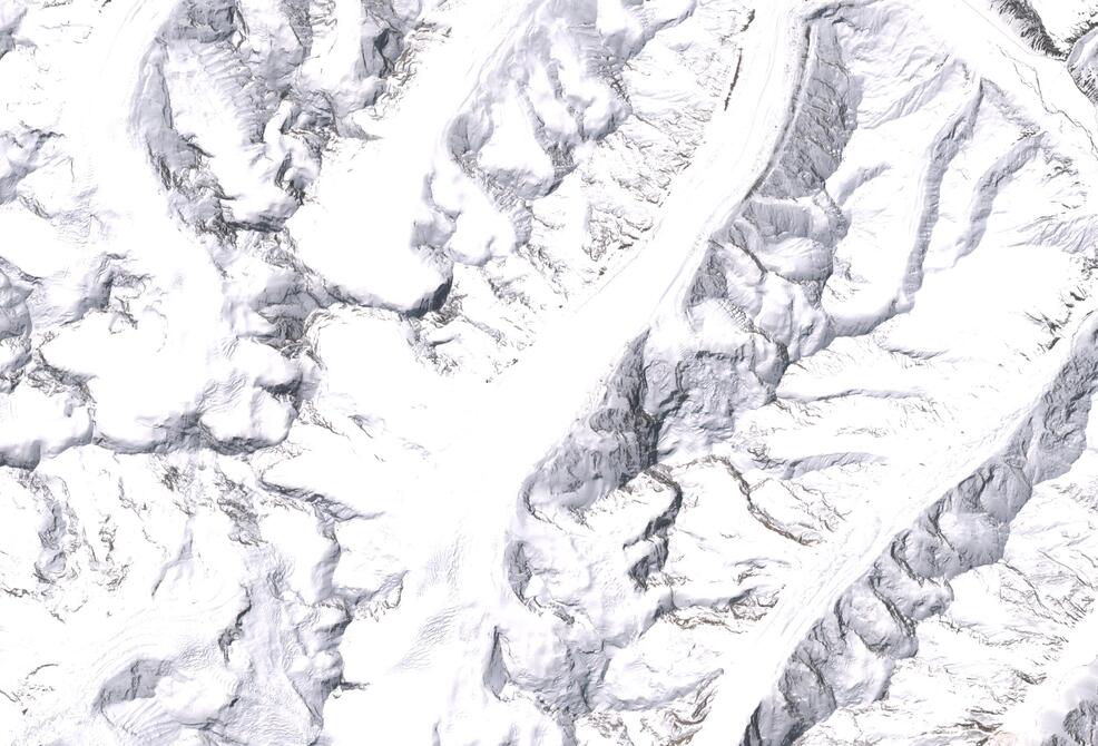 Aerial view of Drang-Drung Glacier