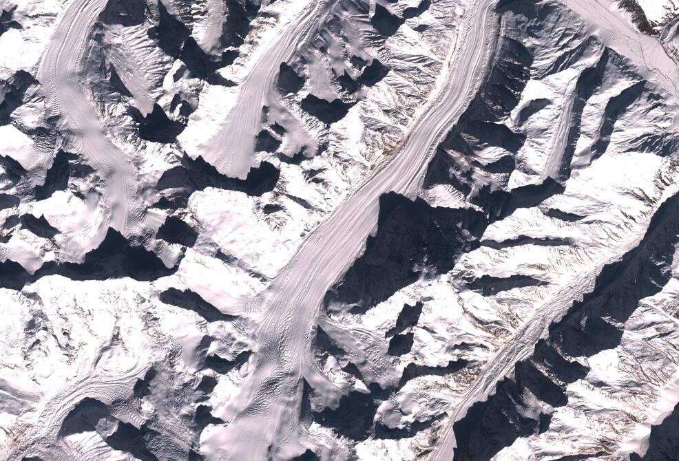 Aerial view of Drang-Drung Glacier