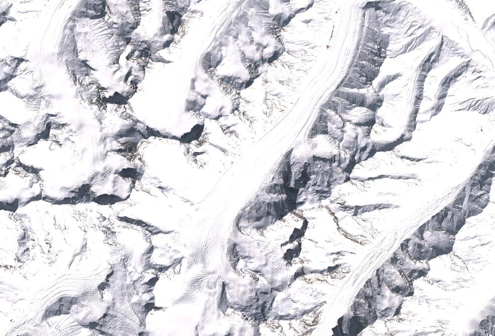 Aerial view of Drang-Drung Glacier