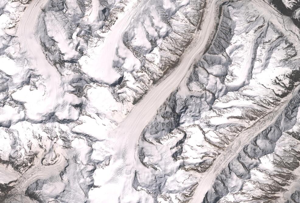 Aerial view of Drang-Drung Glacier