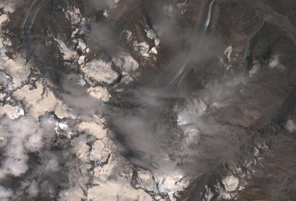 Aerial view of Drang-Drung Glacier