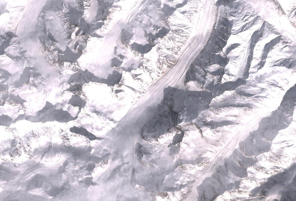 Aerial view of Drang-Drung Glacier