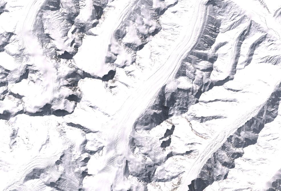 Aerial view of Drang-Drung Glacier