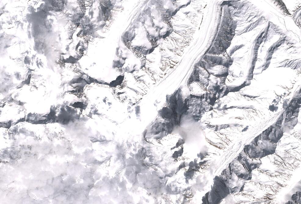 Aerial view of Drang-Drung Glacier