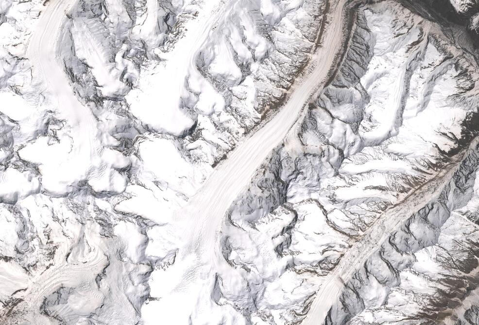 Aerial view of Drang-Drung Glacier