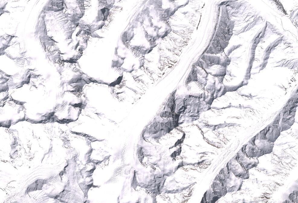 Aerial view of Drang-Drung Glacier