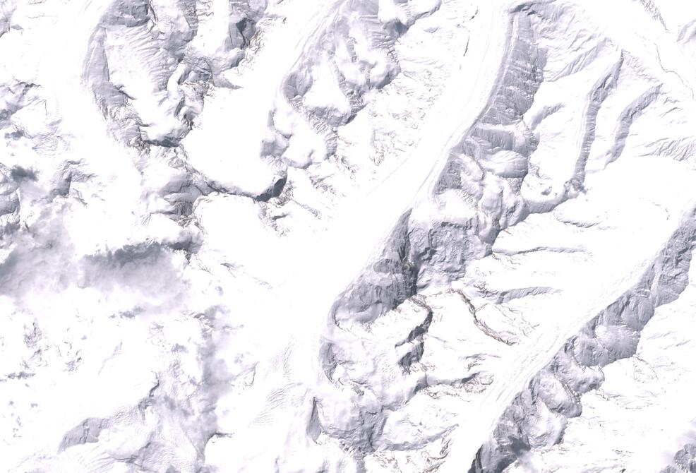 Aerial view of Drang-Drung Glacier