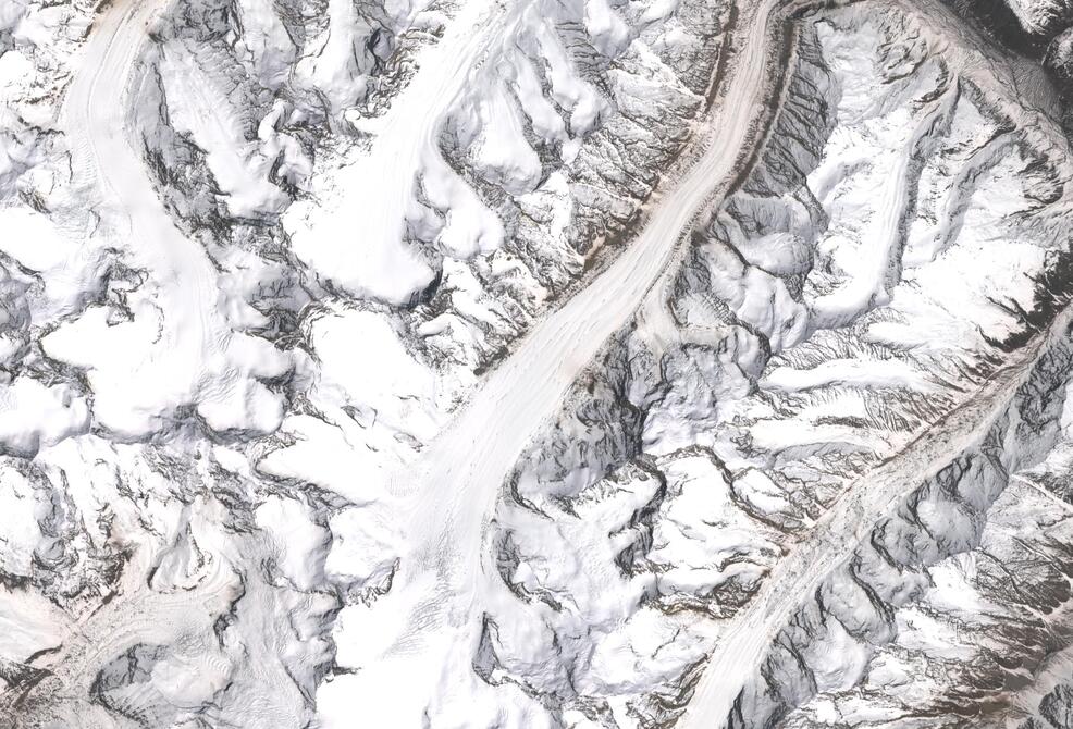 Aerial view of Drang-Drung Glacier