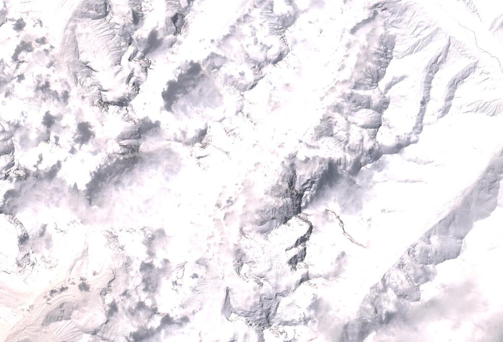 Aerial view of Drang-Drung Glacier