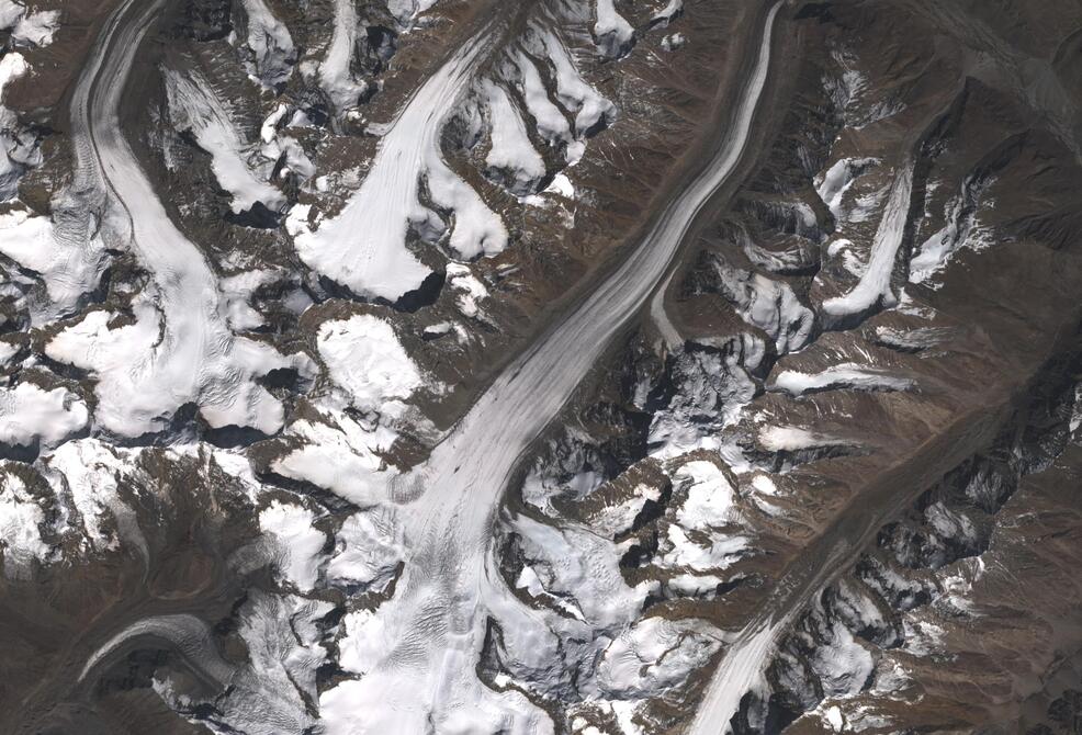 Aerial view of Drang-Drung Glacier