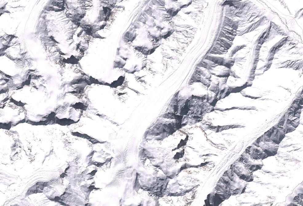 Aerial view of Drang-Drung Glacier
