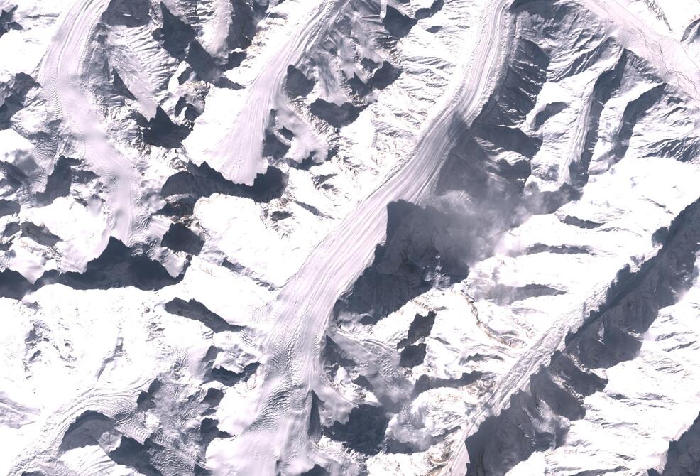 Aerial view of Drang-Drung Glacier