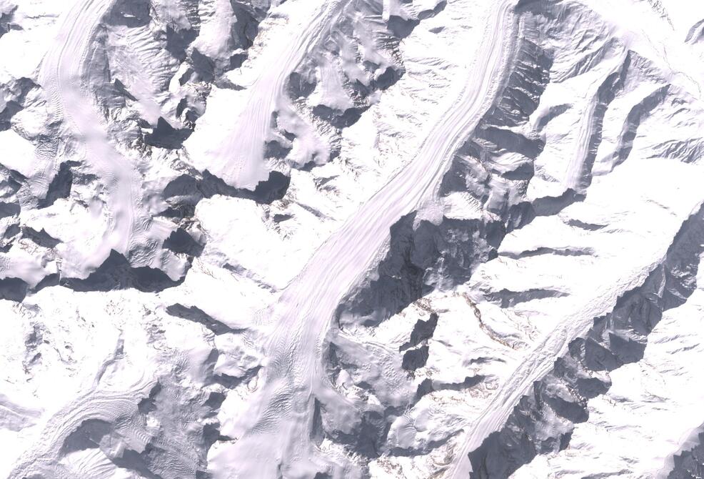 Aerial view of Drang-Drung Glacier