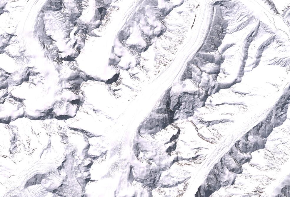 Aerial view of Drang-Drung Glacier